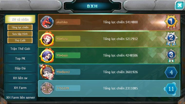 MÃ : #TTS5329 - S1852 - TOP 11 -V5 - UNVOA GOODRA RAIKOU GROUDON LUGIA ĐUA TOP NGON