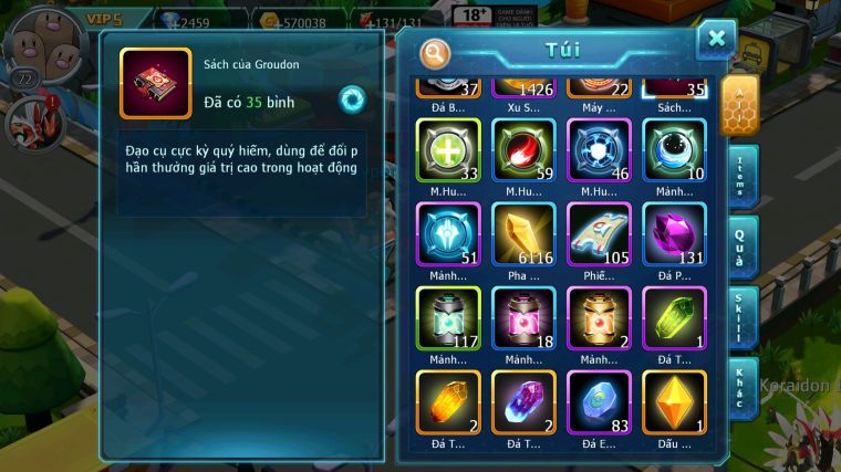 MÃ : #TTS5329 - S1852 - TOP 11 -V5 - UNVOA GOODRA RAIKOU GROUDON LUGIA ĐUA TOP NGON