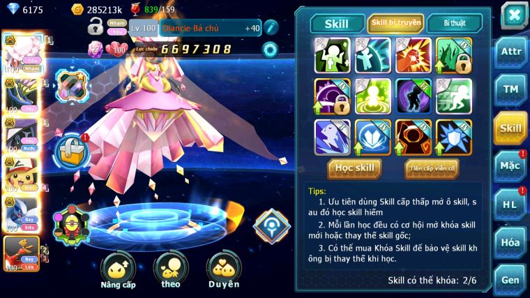 MÃ : #TTS5328 - S1148 - DIANCIE BÁ CHỦ XERM BC TAPU FINI BC PIKACHU BC LUGIA BC SƯ TỬ BC QVLD BC NHIỀU PET HT