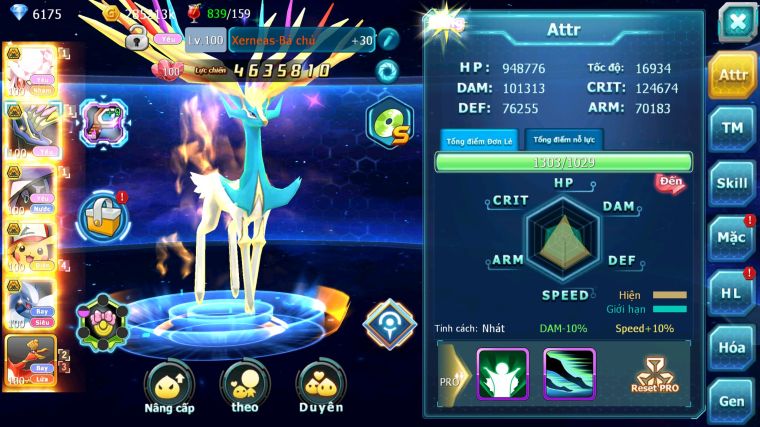 MÃ : #TTS5328 - S1148 - DIANCIE BÁ CHỦ XERM BC TAPU FINI BC PIKACHU BC LUGIA BC SƯ TỬ BC QVLD BC NHIỀU PET HT