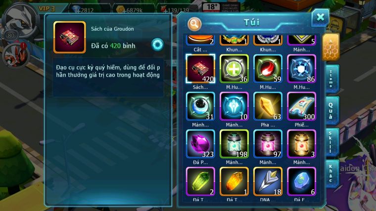 MÃ : #TTS5326 - S1330 - V3 420 SÁCH QUÁI VẬT BIỂN CẢ BÁ CHỦ HOOH UNVOA GROUDON LATI