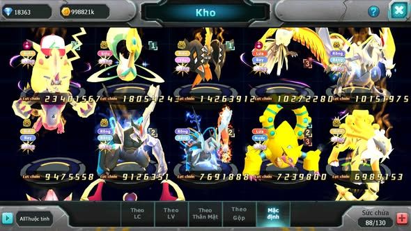 MÃ : #TTS5335 - S57 - TOP 28 PIKACHU DYNAMAX TAPU KOKO BC VỊT BẦU BC HOOH DYNAMAX UNVOA WB BC NHIỀU PET HT