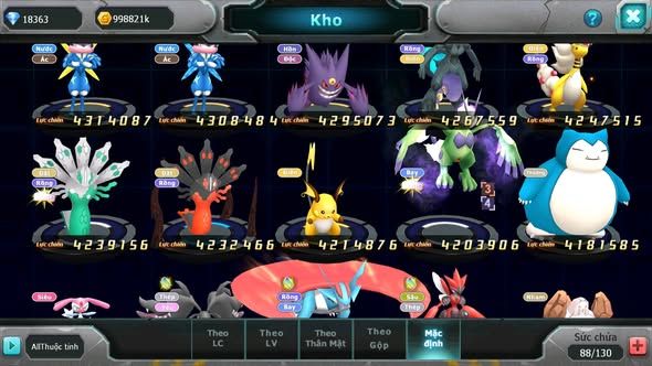 MÃ : #TTS5335 - S57 - TOP 28 PIKACHU DYNAMAX TAPU KOKO BC VỊT BẦU BC HOOH DYNAMAX UNVOA WB BC NHIỀU PET HT