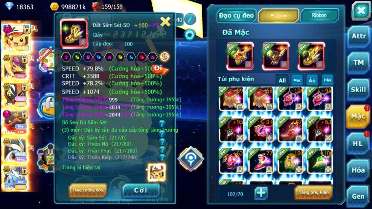 MÃ : #TTS5335 - S57 - TOP 28 PIKACHU DYNAMAX TAPU KOKO BC VỊT BẦU BC HOOH DYNAMAX UNVOA WB BC NHIỀU PET HT