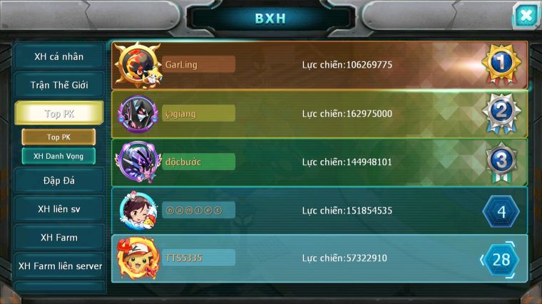 MÃ : #TTS5335 - S57 - TOP 28 PIKACHU DYNAMAX TAPU KOKO BC VỊT BẦU BC HOOH DYNAMAX UNVOA WB BC NHIỀU PET HT