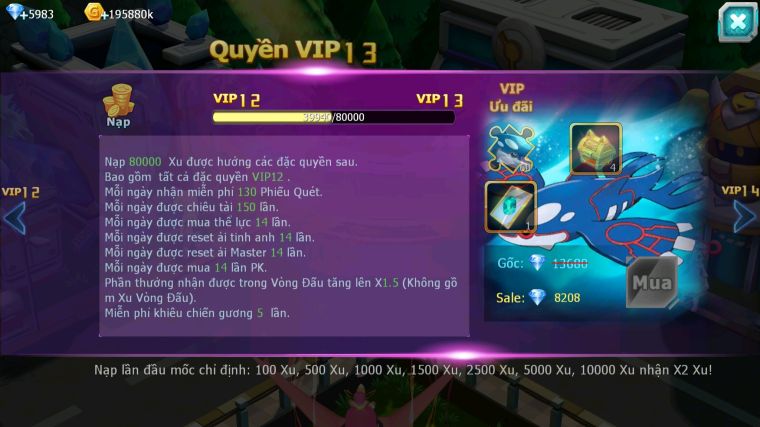 MÃ : #TTS5352 - S1737 - 2676 SÁCH - V12 - HOOH DYNAMAX YVETAL THẦN GIÓ BÁ CHỦ UNVOA DIANCIE CẶP LATI DRAK HOOH