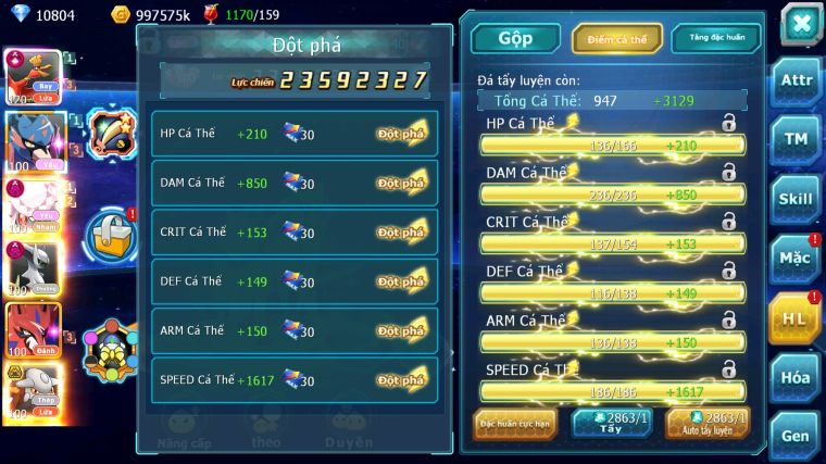 MÃ : #TTS5359 - S968 - TOP 10 - V14 - 2K4 SÁCH - HOOH CỘNG HƯỞNG DYNAMAX CẶP CÚN MINI DIANCIE DYNAMAX ARC DYNAMAX 3 TEAM ỔN