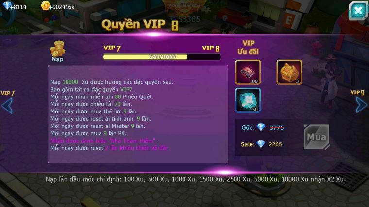 MÃ : #TTS5365 - S1227 - TOP 29 - V7 - HOOH DYNAMAX UNVOA WB BÁ CHỦ QVLD BC HENTRAN BC THẦN GIÓ BC NHIỀU PET HT