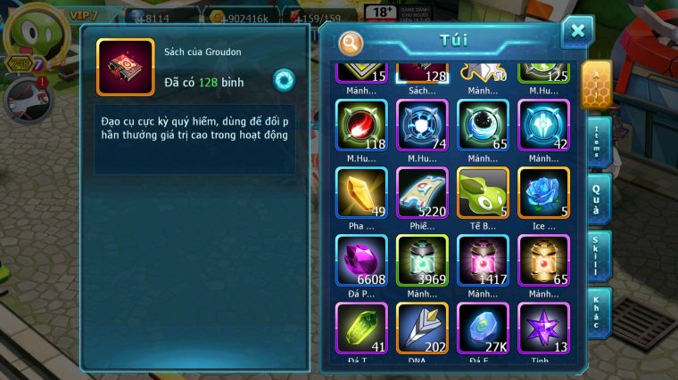 MÃ : #TTS5365 - S1227 - TOP 29 - V7 - HOOH DYNAMAX UNVOA WB BÁ CHỦ QVLD BC HENTRAN BC THẦN GIÓ BC NHIỀU PET HT