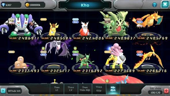 MÃ : #TTS5363 - S1548 - TOP 48 - V11 - HOOH DYNAMAX YVETAL BC THẦN GIÓ BC SHADOW LUGIA BC NHIỀU PET HT NGON