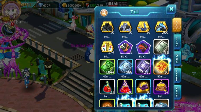 MÃ : #TTS5363 - S1548 - TOP 48 - V11 - HOOH DYNAMAX YVETAL BC THẦN GIÓ BC SHADOW LUGIA BC NHIỀU PET HT NGON