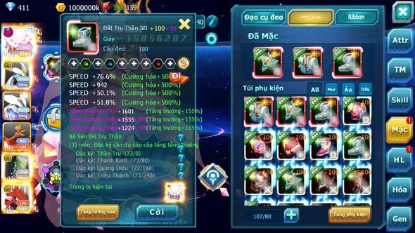 MÃ : #TTS5379 - S1464 - TOP 46 - V12 - DIANCIE DYNAMAX UNVOA WHITE BC HOOH SAKATAKA BC NHIỀU PET HT