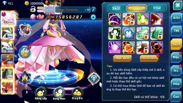 MÃ : #TTS5379 - S1464 - TOP 46 - V12 - DIANCIE DYNAMAX UNVOA WHITE BC HOOH SAKATAKA BC NHIỀU PET HT