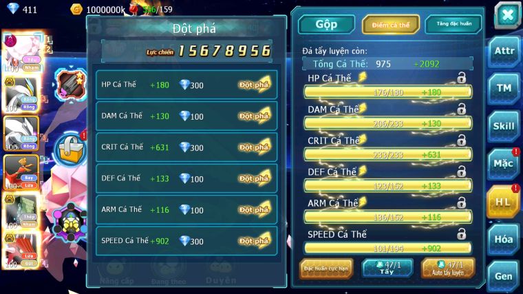 MÃ : #TTS5379 - S1464 - TOP 46 - V12 - DIANCIE DYNAMAX UNVOA WHITE BC HOOH SAKATAKA BC NHIỀU PET HT