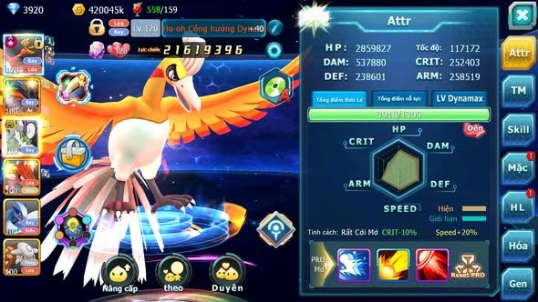 MÃ : #TTS5378 - S1520 - HOOH CỘNG HƯỞNG DYNAMAX FULL SS - YVETAL THẦN GIÓ BC NHIỀU PET HT