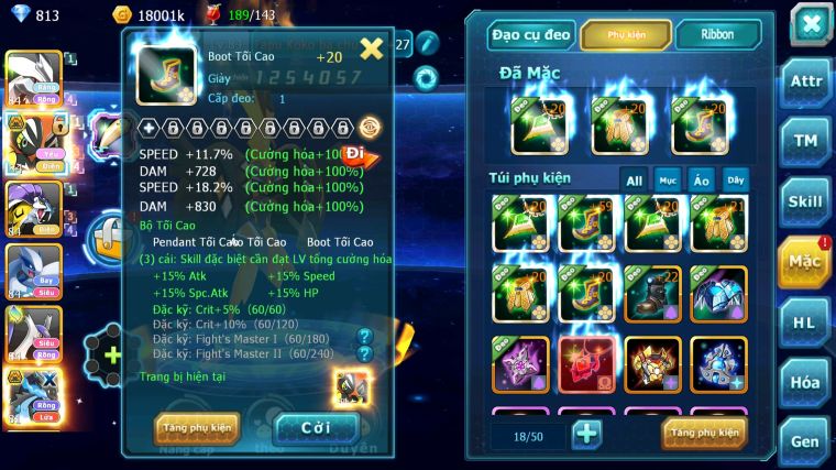 MÃ : #TTS5385 - S1808 - TOP 20 - V5 - UNVOA TAPU KOKO BÁ CHỦ RAIKOU LUGIA NHIỀU PET HT