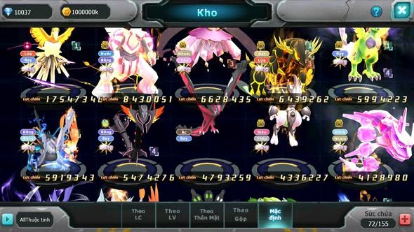 MÃ : #TTS5381 - S1361 - HOOH DYNAMAX PALKIA BC DIANCIE BC QVLD BC RẮN BĂNG BC THẦN GIÓ BC