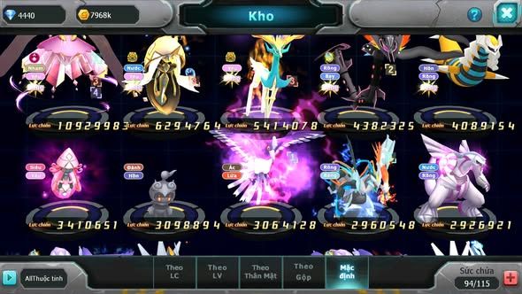 MÃ : #TTS5390 - S1335 - DIANCIE DYNAMAX TAPU FINI BC XERM BC NHIỀU PET HT