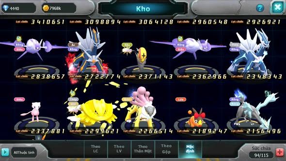 MÃ : #TTS5390 - S1335 - DIANCIE DYNAMAX TAPU FINI BC XERM BC NHIỀU PET HT