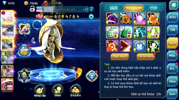 MÃ : #TTS5390 - S1335 - DIANCIE DYNAMAX TAPU FINI BC XERM BC NHIỀU PET HT