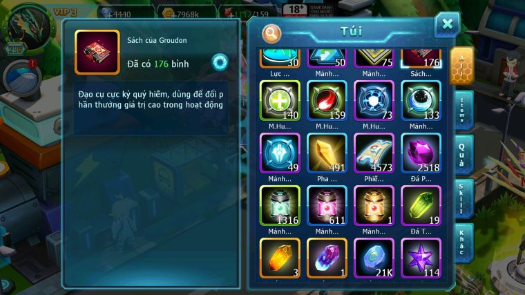 MÃ : #TTS5390 - S1335 - DIANCIE DYNAMAX TAPU FINI BC XERM BC NHIỀU PET HT