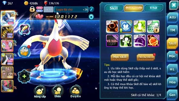 MÃ : #TTS5389 - S1828 - TOP27 - LUGIA BÁ CHỦ GIRATINA MES LATI NHIỀU PET HT