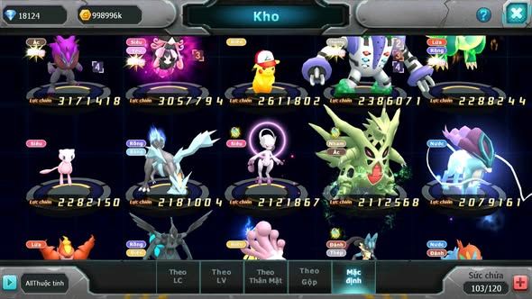 MÃ : #TTS5388 - S1359 - PALKIA CỘNG HƯỞNG DIANCIE BC MEW GIÁP BC TAPU FINI BC NHIỀU PET BC