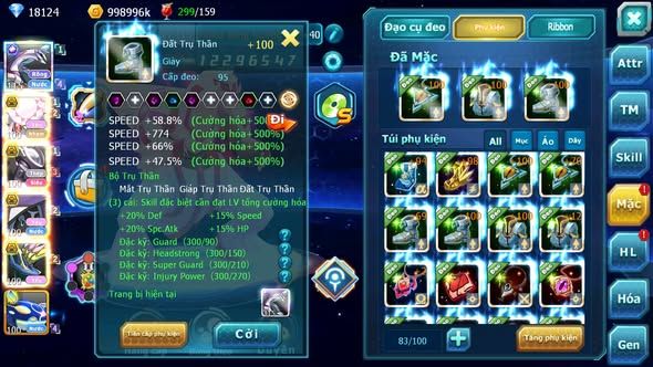 MÃ : #TTS5388 - S1359 - PALKIA CỘNG HƯỞNG DIANCIE BC MEW GIÁP BC TAPU FINI BC NHIỀU PET BC