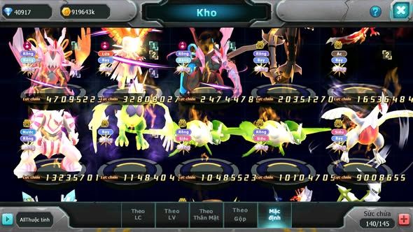 MÃ : #TTS5386 - S1041 - TOP 6 - 40K KC - WHITE BLACK CỘNG HƯỞNG DYNAMAX SIÊU KHỦNG HOOH CH DYNAMAX RAYQUAZA BC NHIỀU PET BC