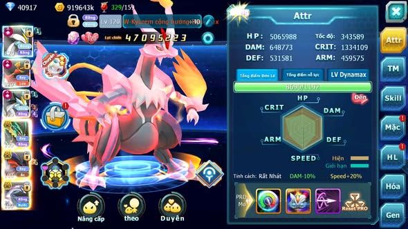 MÃ : #TTS5386 - S1041 - TOP 6 - 40K KC - WHITE BLACK CỘNG HƯỞNG DYNAMAX SIÊU KHỦNG HOOH CH DYNAMAX RAYQUAZA BC NHIỀU PET BC