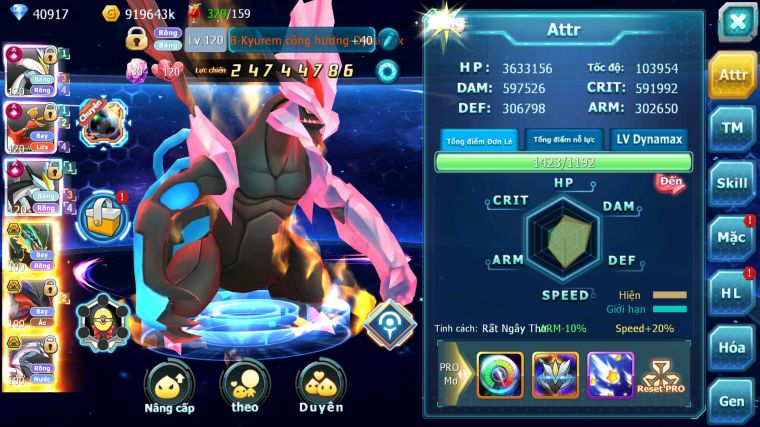 MÃ : #TTS5386 - S1041 - TOP 6 - 40K KC - WHITE BLACK CỘNG HƯỞNG DYNAMAX SIÊU KHỦNG HOOH CH DYNAMAX RAYQUAZA BC NHIỀU PET BC