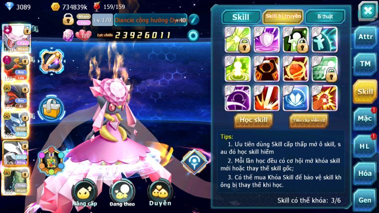 MÃ : #TTS5391 - S1296 - TOP 35 - V12 - DIANCIE CỘNG HƯỞNG DYNAMAX HOOH DYNAMAX YVETAL BÁ CHỦ RẮN BĂNG BC NHIỀU PET BÁ CHỦ