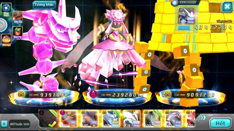 MÃ : #TTS5391 - S1296 - TOP 35 - V12 - DIANCIE CỘNG HƯỞNG DYNAMAX HOOH DYNAMAX YVETAL BÁ CHỦ RẮN BĂNG BC NHIỀU PET BÁ CHỦ