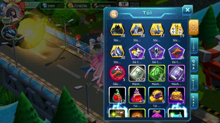 MÃ : #TTS5391 - S1296 - TOP 35 - V12 - DIANCIE CỘNG HƯỞNG DYNAMAX HOOH DYNAMAX YVETAL BÁ CHỦ RẮN BĂNG BC NHIỀU PET BÁ CHỦ