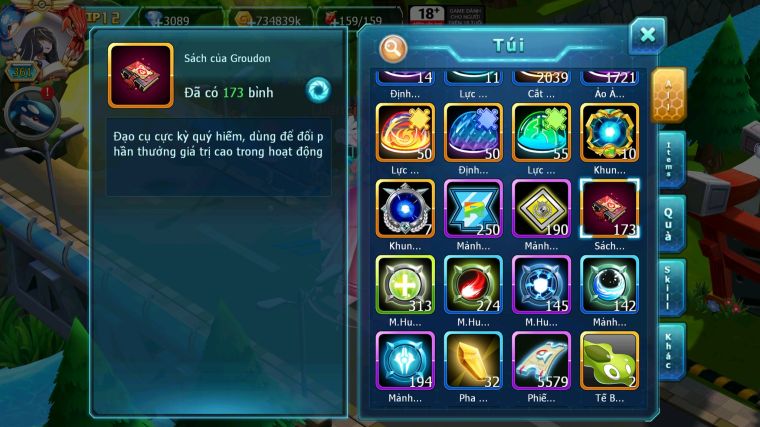 MÃ : #TTS5391 - S1296 - TOP 35 - V12 - DIANCIE CỘNG HƯỞNG DYNAMAX HOOH DYNAMAX YVETAL BÁ CHỦ RẮN BĂNG BC NHIỀU PET BÁ CHỦ