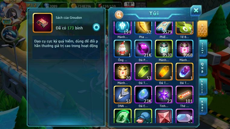 MÃ : #TTS5391 - S1296 - TOP 35 - V12 - DIANCIE CỘNG HƯỞNG DYNAMAX HOOH DYNAMAX YVETAL BÁ CHỦ RẮN BĂNG BC NHIỀU PET BÁ CHỦ