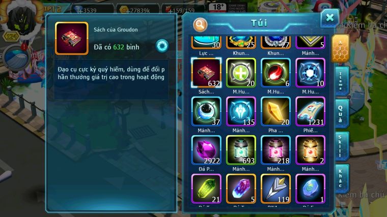 MÃ : #TTS5398 - S1681 -V12 630 SÁCH  ZYGARDE CỘNG HƯỞNG Z ĐỎ GROUDON  TEAM ĐẤT