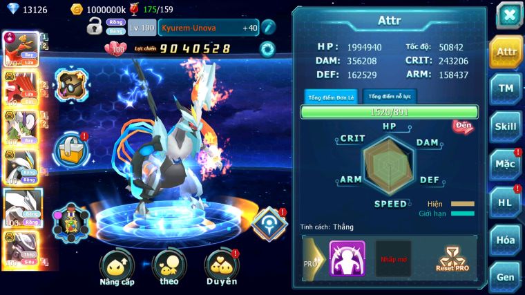 MÃ : #TTS5409 - S1366 - V11 - HOOH CỘNG HƯỞNG DYNAMAX FULL SS QVLD BÁ CHỦ THẦN GIÓ BC UNVOA WB BÁ CHỦ MEW GIÁP BC CẶP LATI BC NHIỀU PET HT