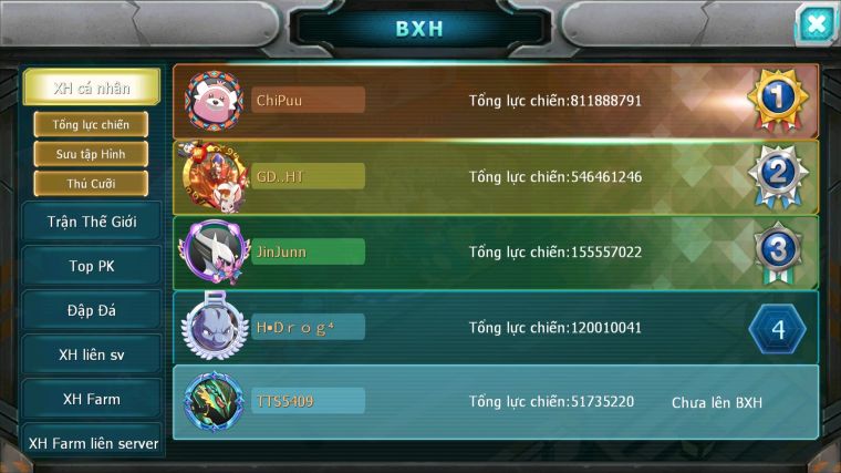 MÃ : #TTS5409 - S1366 - V11 - HOOH CỘNG HƯỞNG DYNAMAX FULL SS QVLD BÁ CHỦ THẦN GIÓ BC UNVOA WB BÁ CHỦ MEW GIÁP BC CẶP LATI BC NHIỀU PET HT