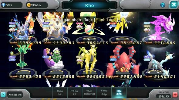 MÃ : #TTS5414 - S407 - UNVOA WHITE BC VỊT BẦU BC HOOH RAYQUAZA THẦN GIÓ NHIỀU PET HT