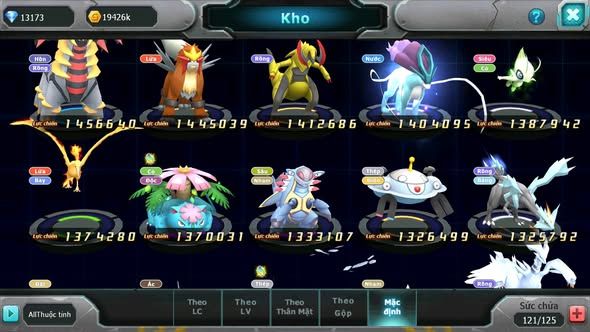 MÃ : #TTS5418 - S1654 - 13K KC - HOOH BÁ CHỦ LUGIA BÁ CHỦ THẦN GIÓ BC UNVOA NHIỀU PET HT