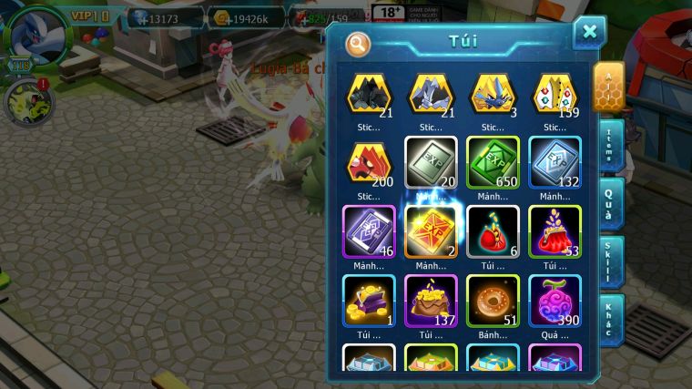 MÃ : #TTS5418 - S1654 - 13K KC - HOOH BÁ CHỦ LUGIA BÁ CHỦ THẦN GIÓ BC UNVOA NHIỀU PET HT