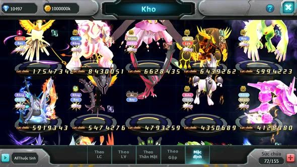 MÃ : #TTS5416 - S1361 - HOOH BÁ CHỦ DYNAMAX PALKIA BC DIANCIE BC QVLD BC RẮN BĂNG BC THẦN GIÓ BC NHIỀU PET HT