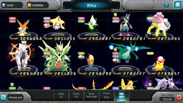 MÃ : #TTS5416 - S1361 - HOOH BÁ CHỦ DYNAMAX PALKIA BC DIANCIE BC QVLD BC RẮN BĂNG BC THẦN GIÓ BC NHIỀU PET HT