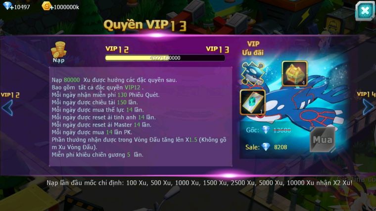 MÃ : #TTS5416 - S1361 - HOOH BÁ CHỦ DYNAMAX PALKIA BC DIANCIE BC QVLD BC RẮN BĂNG BC THẦN GIÓ BC NHIỀU PET HT