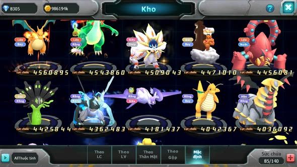 MÃ : #TTS5434 - S1324 - TOP 19 - V14 - HOOH CỘNG HƯỞNG DYNAMAX YVETAL CỘNG HƯỞNG DIANCIE CỘNG HƯỞNG DYNAMAX 3 TEAM CỰC NGON