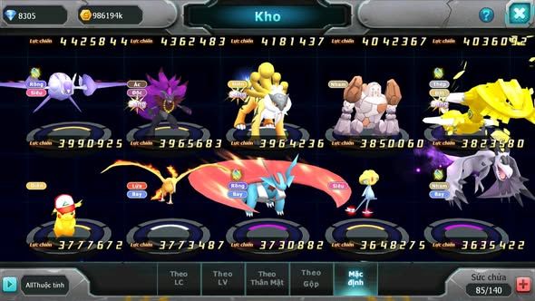 MÃ : #TTS5434 - S1324 - TOP 19 - V14 - HOOH CỘNG HƯỞNG DYNAMAX YVETAL CỘNG HƯỞNG DIANCIE CỘNG HƯỞNG DYNAMAX 3 TEAM CỰC NGON