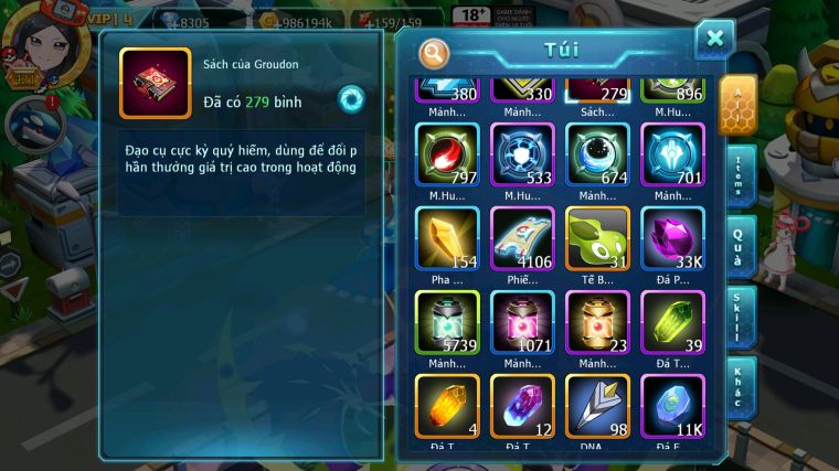 MÃ : #TTS5434 - S1324 - TOP 19 - V14 - HOOH CỘNG HƯỞNG DYNAMAX YVETAL CỘNG HƯỞNG DIANCIE CỘNG HƯỞNG DYNAMAX 3 TEAM CỰC NGON