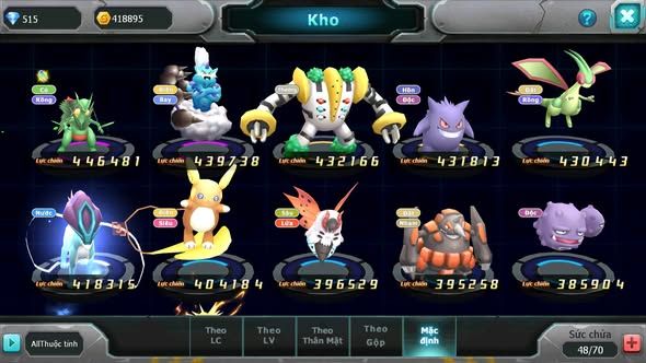 MÃ : #TTS5447 - S1851 - TOP25 V4 - AMDLO LUGIA GOODRA RAIKOU ĐUA TOP NGON