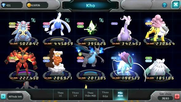 MÃ : #TTS5446 - S1858 - TOP40 - V5 - AMDLO LUGIA CELEBI GOODRA RAIKOU
